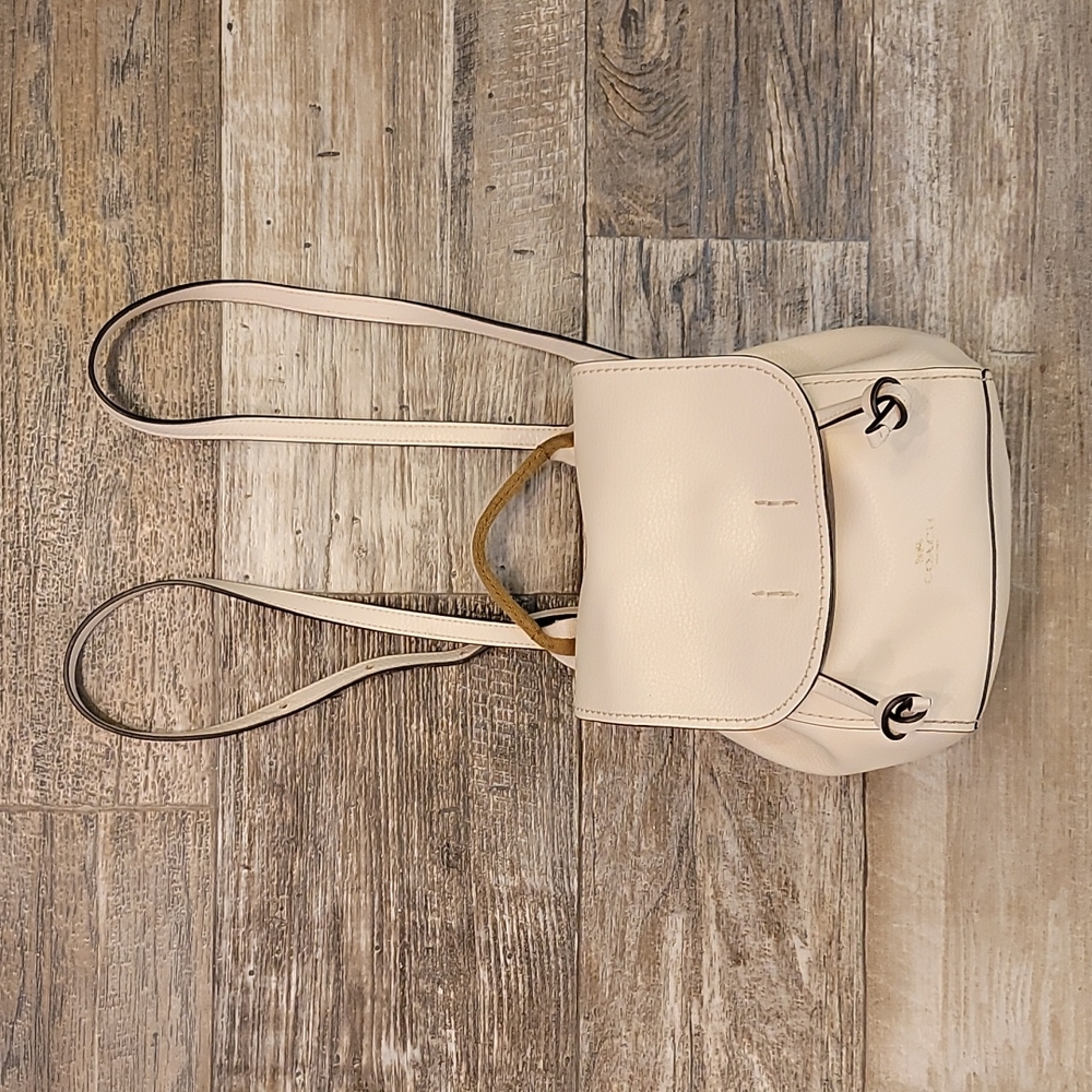Coach Cream Leather Mini Derby Backpack